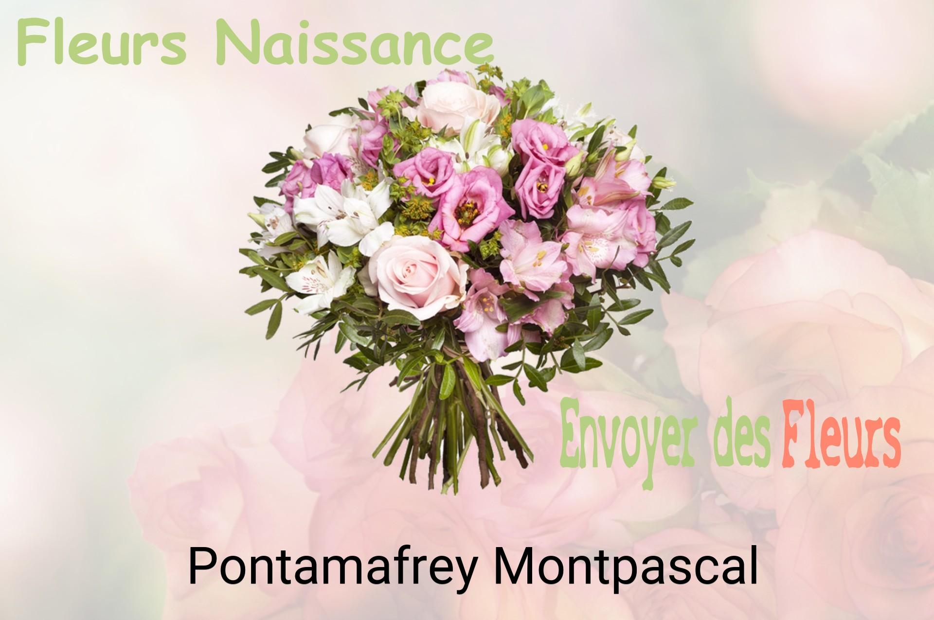 Bouquet de fleurs de naissance livré à Pontamafrey-Montpascal