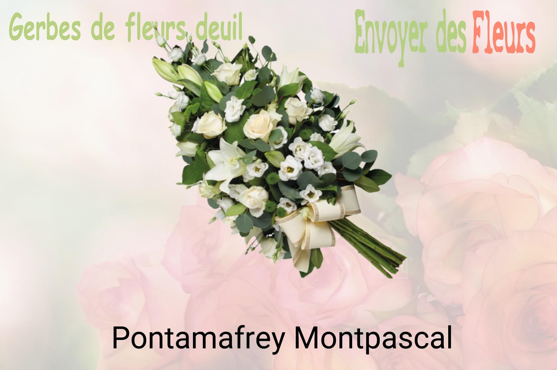 Gerbe de fleurs de deuil livrée à Pontamafrey-Montpascal